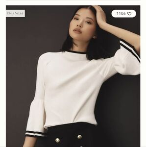 Anthropologie flute sweater NWT